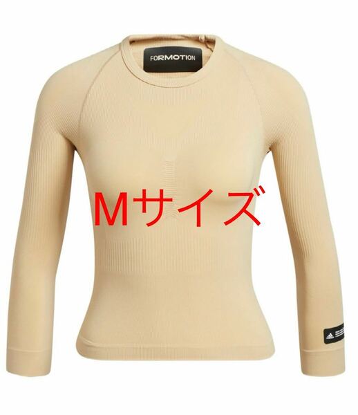 「M」アディダス FORMOTION クロップド トレーニング 長袖Tシャツ