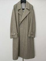 【Auralee /オーラリー】4 ウール ダブル コート グレージュ SUPER MILLED SHETLAND WOOL DOUBLE BREASTED COAT TOP GRAY BEIGE A21AC01LS_画像1