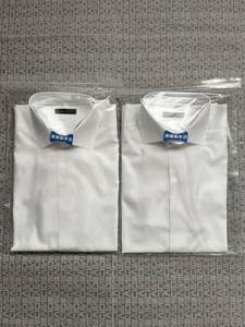 【2枚セット】【azabu tailor/アザブテーラー】41 ドレス シャツ ワイシャツ ビジネス ブロード ホワイト