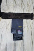 フェンディ FENDI ファー フラワー セレリア カシミヤ マフラー ７０×１７０ｃｍ レディース ショール ストール　Ｐ1211_画像7