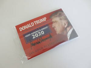 【12-7】DONALD TRUMP 45th PRESIDENT of the UNITED STATES KEEP AMERICA GREAT 2020 24K GOLD PLATED TRIBUTE COIN 記念コイン ケース入