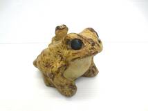 【12-135】カエル 蛙 置物 親子 インテリア 陶器 飾り 　_画像2