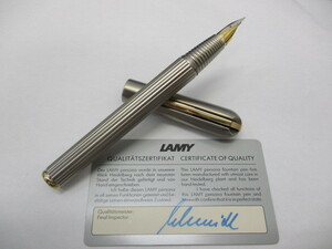 12-156　LAMY　ラミー　万年筆　ペン先　750-18K　F　シルバー＆ゴールド