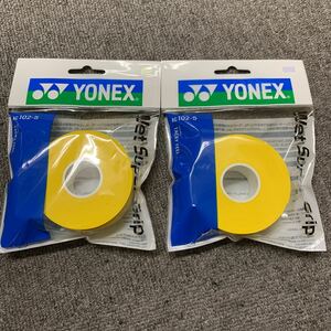 ■ヨネックス　ウェットスーパーグリップAC1025 詰め替え用［5本入］　イエロー×２個セット v16