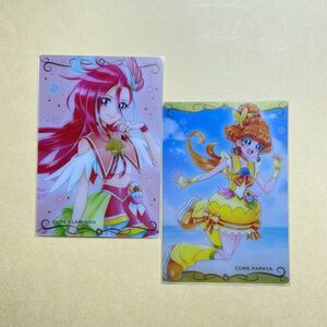 【プリキュア オールスターズ】ウエハースカード　キュアパパイア＆キュアフラミンゴ／トロピカル〜ジュ！プリキュア