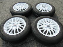 中古タイヤ☆165/70-14 165/70R14 GY EfficientGrip EG02 2022年製 A-TECH シュナイダー ホワイト 5.5J+45 100 4H アクア マーチ等に☆_画像1