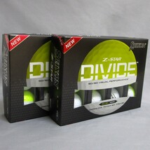 US仕様 2023年 SRIXON Z-Star DIVIDE YL/WH 2箱 24球 2ダース ボール スリクソン ダンロップ DUNLOP 3ピース イエロー/ホワイト_画像1