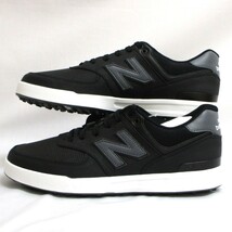 ニューバランス NBG574GBLK US8.0(26.0cm) new balance 574 GREENS NGB 574 GBLK 2E-WIDE ゴルフシューズ ブラック ワイド スパイクレス_画像1