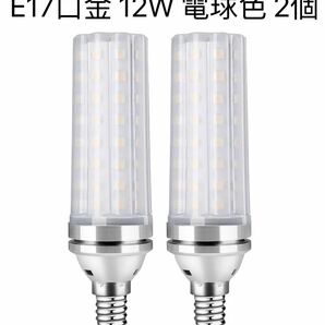 LED電球 100W形相当 12W 電球色 3000K E17口金 直径17mm 1000LM 高輝度 360°全方向タイプ高演色 非調光型 長寿命 省エネ PSE認証済, 2個入