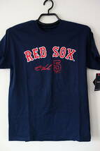 MLB　ボストン・レッドソックス　ドジャース　#5　キケ・ヘルナンデス　Tシャツ　プリントサイン入り　新品未使用タグ付き_画像1