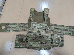 実物　Velocity Systems　Scarab LT プレートキャリア　マルチカム　mサイズ　サイドプレートポーチ付き