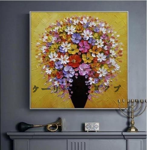 [K-Leaf Shop] Les fleurs ajoutent de la couleur aux peintures à l'huile haut de gamme peintes à la main, Peinture, Peinture à l'huile, Nature, Peinture de paysage