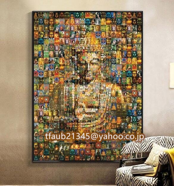 [Kayleaf Shop] Modern light luxury entrance decoration painting Buddha statue hanging painting Townhouse invitation Tang mural Corridor Famous hotel mural on the street, painting, oil painting, Nature, Landscape painting