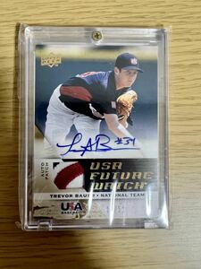 【トレバー・バウアー】パッチ 直筆サインカード 50枚限定 横浜DeNAベイスターズ 2009 UPPER DECK TREVOR BAUER AUTO #検索 BBM EPOCH