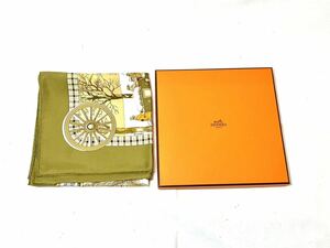 HERMES エルメス スカーフ BULL&MOUTH WESTERN COACH OFFICE 郵便馬車 カレ90