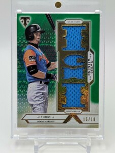 【18枚限定】イチロー/2018/Topps/Triple Threads/PLAYERS WEEKEND/GAME-USED MEMORABILIA/ICHI/マーリンズ