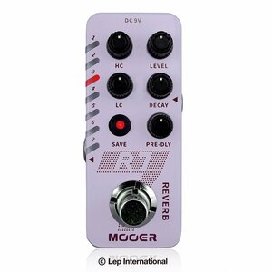 最落無し! Mooer　R7　/ a43674　ミニサイズに7種類のリバーブエフェクトを収録！機能的なリバーブエフェクトペダル　1円