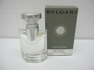 ブランド祭 香水祭 ブルガリ プール オム オードトワレ 30ml 使用品 BVLGARI 残量9割以上 箱付き