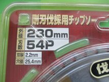 茨城 TENRYU 剛刃伐採用チップソー 230mm 54P 刈払機用 替え刃 チップ 刈刃 竹 生木 切断 カッター 草刈り 剛 未使用品 ■2123122389_画像2