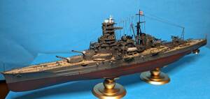 フルハル完成品　１/７００フジミ　日本帝国海軍　高速戦艦　霧島