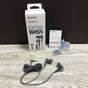 m102-0358 SONY ソニー ステレオイヤーレシーバー EXTRA BASS MDR-XB55AP ブラック イヤホン イヤフォン