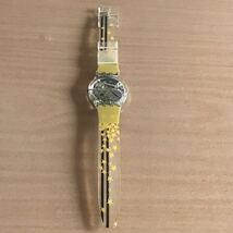 163-0345 SWATCH スウォッチ access メンズ　レディース　腕時計　ラバーベルト クオーツ 100 JUVECENTUS 電池切れ 動作未確認_画像7