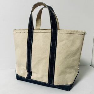 【80s /希少ヴィンテージ】L.L.Bean エルエルビーン BOAT AND TOTE トートバッグ　2トーンタグ　2色　ネイビー　＊59