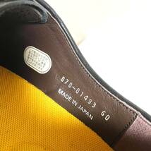 タケオキクチ TAKEO KIKUCHI レザースニーカー 革靴 レザーシューズ プレーントゥ ブラック サイズ60 メンズ26.0cm相当 ＊9_画像10