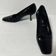 【美品】PRADA プラダ　ヒールパンプス　レザー　38 24cm ＊A_画像1