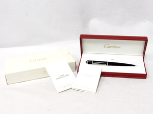超美品 Cartier カルティエ ディアボロ ドゥカルティエ ボールペン ツイスト式 筆記用具 黒 シルバー ギャランティ付 筆記確認済み