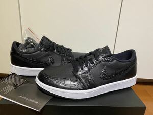 NIKE AIR JORDAN 1 GOLF クロコダイル 28 新品 未使用 黒 クロコ ナイキ ジョーダン ゴルフシューズ