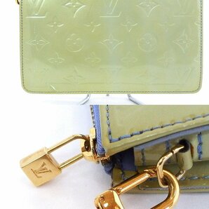 お買得！ルイヴィトン LOUIS VUITTON ヴェルニ レキシントン アクセサリーポーチ M91011 グリーン ok4622208588の画像4