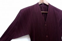 プリーツプリーズ PLEATS PLEASE プリーツ加工 ロング丈 カーディガン ワンピース ・3 PP13-JA433 ブラウン kz4624208828_画像3