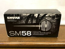 シュアー SHURE ダイナミックマイクロフォン　ボーカルマイク　国内正規品 スイッチ付きモデル SM58SE ガンメタ kz4624208625_画像1