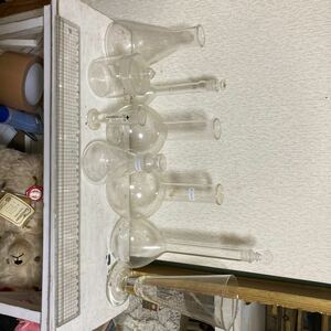 ガラス オブジェ レトロ 器具 アンティーク 管 ビーカー フラスコ 昭和　レトロ　理科　理科室