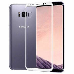 Galaxy S8 SC-02J SCV36 5.7インチ 枠白色 全面保護 3D曲面カバー 9H 0.26mm 強化ガラス 液晶保護フィルム 2.5D K353