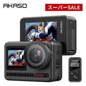 AKASO Brave8 アクションカメラ 4K60fps 48MP アクションカム スーパースムーズ手ぶれ補正 スポーツカメラ 本機防水10M