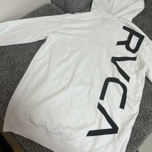 RVCA ルーカ　メンズXS オーバーサイズ　トレーナー　パーカー　スウェット　スウェットパーカー ロゴ 白 ホワイト　レディース