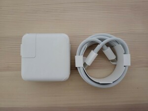 【中古未使用品】Apple 純正 30W USB-C 電源アダプタ USB-C ケーブル Macbook Air M1 付属品