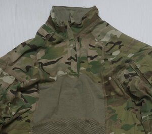 LT4アメリカ軍実物ARMYアメリカ古着コンバットシャツ長袖シャツSマルチカム迷彩ミリタリーシャツ袖ポケット付き肘あて付きハイネックー