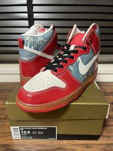 2008年製 デッドストック NIKE DUNK HIGH PREMIUM SB SHOE GOO シューグー 313171-012 US10.5 JP28.5 ダンク travis jordan supreme