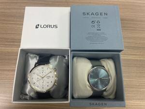 93 1円スタート 腕時計 SKAGEN LORUS 未使用 美品 メンズ時計 箱 取説 時計 DENMARK