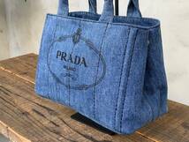 ★未使用★PRADA★プラダ★カナパ★ブルーデニム★BLEU★2WAY★ハンド★トート★ショルダー★バッグ かばん ミニ CANAPA 1BG439 レディース_画像5