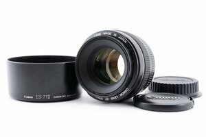 新品並 Canon 単焦点レンズ EF50mm F1.4 USM フルサイズ対応 フード付き