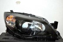 SUBARU GRB GRF GH8 GH7 GH WRX STI インプレッサ HID ヘッドライト 左右 セット 艶 ブラック加工 黄ばみ無し 綺麗 ② ICHIKOH 1809 2E_画像3