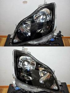 GRS180 GRS182 GRS184 18系 クラウン 後期 純正 HID ヘッドライト 左右 セット 綺麗 付属品完備 ② 30-313 艶 ブラック加工 コーティング済