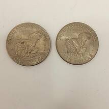 #0261 アイゼンハワー 1ドル アメリカ 1978年 リバティ LIBERTY 外国銭 2枚セット 古銭 銀貨 硬貨 通貨 _画像2