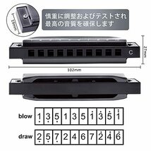 East top ハーモニカ 初心者 ブルースハーモニカ こども用 ステンレススチールC? 10ホール20トーン 勉強_画像5