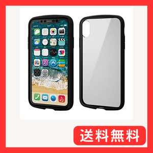 エレコム iPhone XR ケース 耐衝撃×フレーム TOUGH SLIM LITE [背面クリアタイプ] ブラック