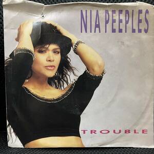 7インチ HIPHOP,R&B NIA PEEPLES - TROUBLE シングル レコード 中古品